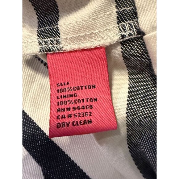 Betsy Johnson Dress Size 6‎ 100% Cotton Stripes Cap Sleeve - Picture 4 of 6